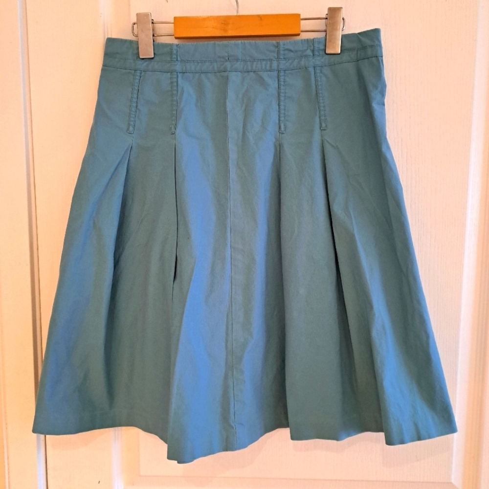 GAP Teal A-Line Pleated Skirt